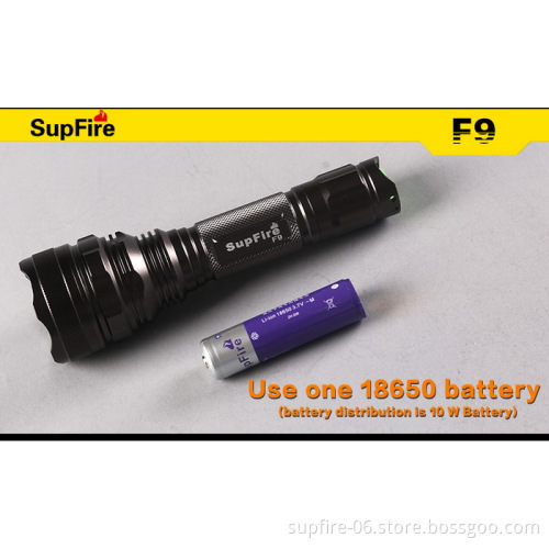 Tactical flashlight rechargeable for self defence weapons led strobe lights SupFire F9